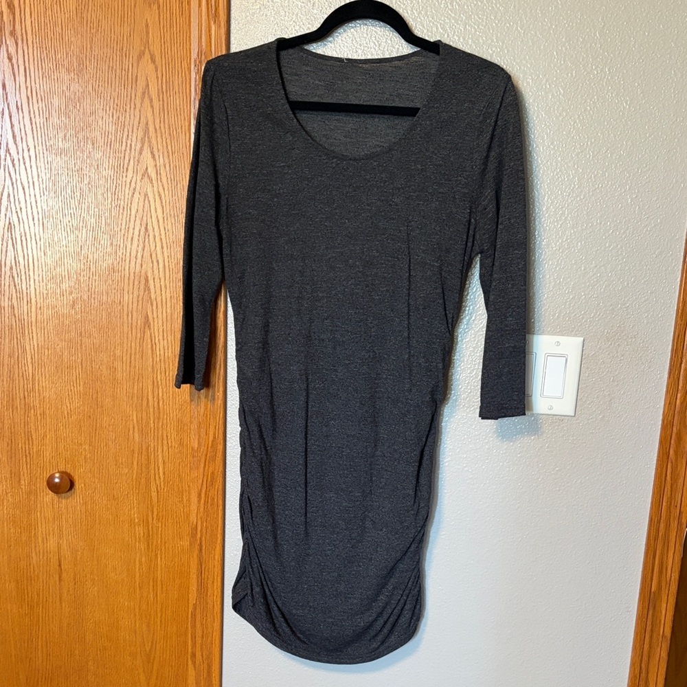 Charcoal Scoop Neck Bodycon Dress